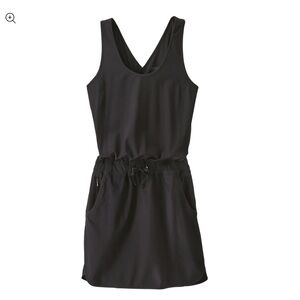 Patagonia L Fleetwith Cross-back lightweight POCKETS black travel dress packable